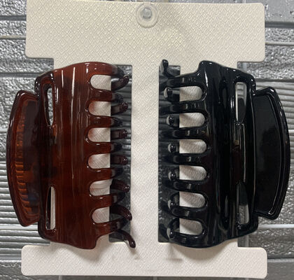 Black Brown Large Claw Hair Clip , Portable Claw Clips For Thick Hair