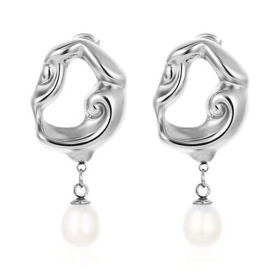Sophisticated Stud Earrings Adorned With Delicate Pearl Fashion Jewellery Earrings