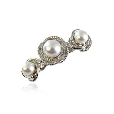 Fashionable Pearl Metal Hair Clip for Women Customize Colors and Designs