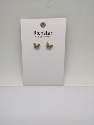 Daily Wear Children Butterfly Earrings with Transparent Gems Customizable