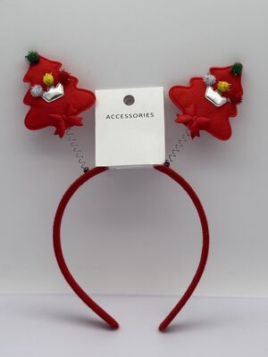Festival Hairband with Christmas Tree Decorations