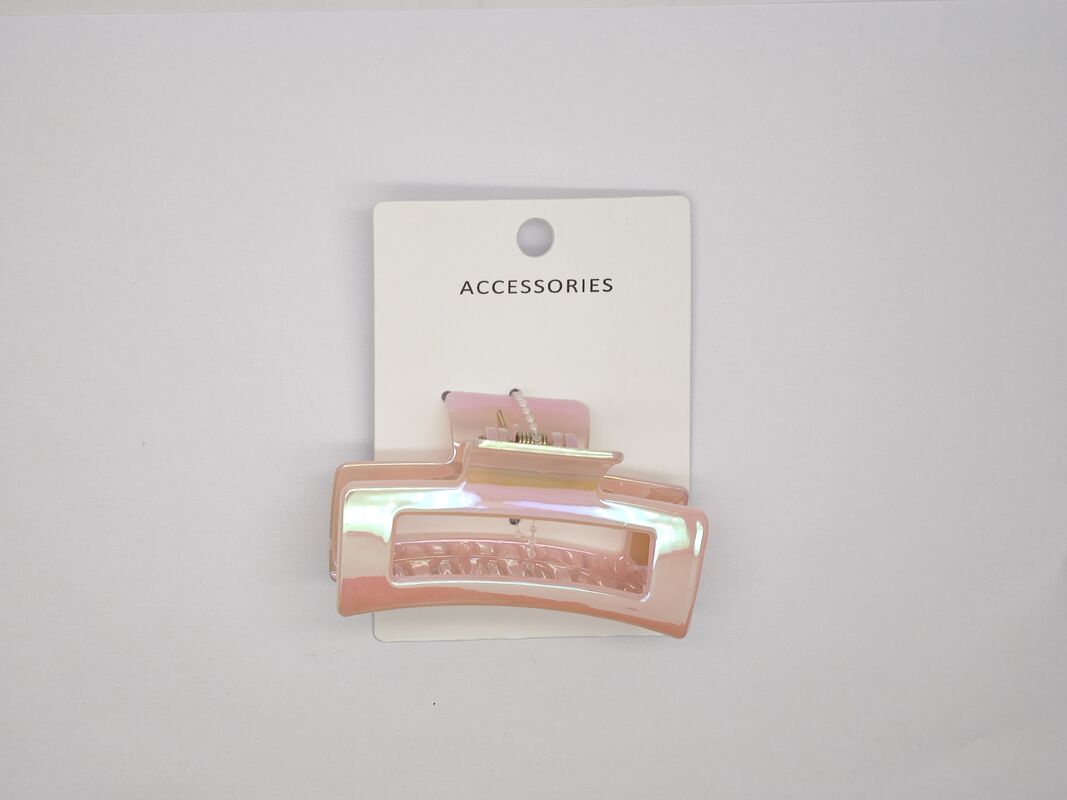 Pink Acrylic Hair Jaw Clips In Assorted Shapes For Thin Hair / Thick Hair
