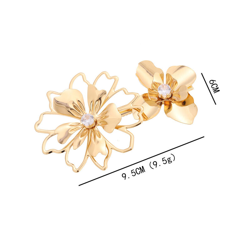 Fashionable Flower Metal Hair Clip with Various Sizes