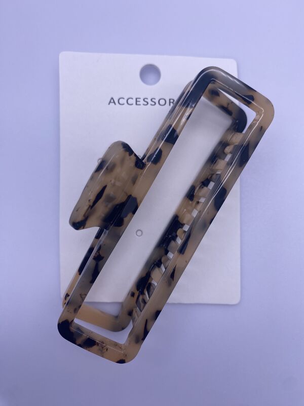 Durable Acrylic Hair Clips with Leopard Color Effect