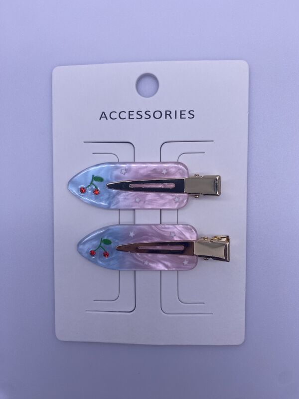 Versatile 2-Packs Acrylic Hair Clips in Various Sizes and Various Designs for Any Occasion