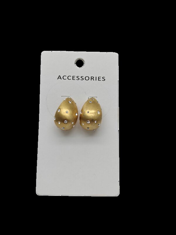 Fashion Gold Plated Tear Drop Earrings Strawberry Shape Chunky Stainless Steel Earrings Women